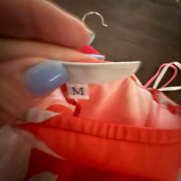 bryn Walker Kaftan coral and Cream Floral Midi oversized Dress - Picture 5 of 10